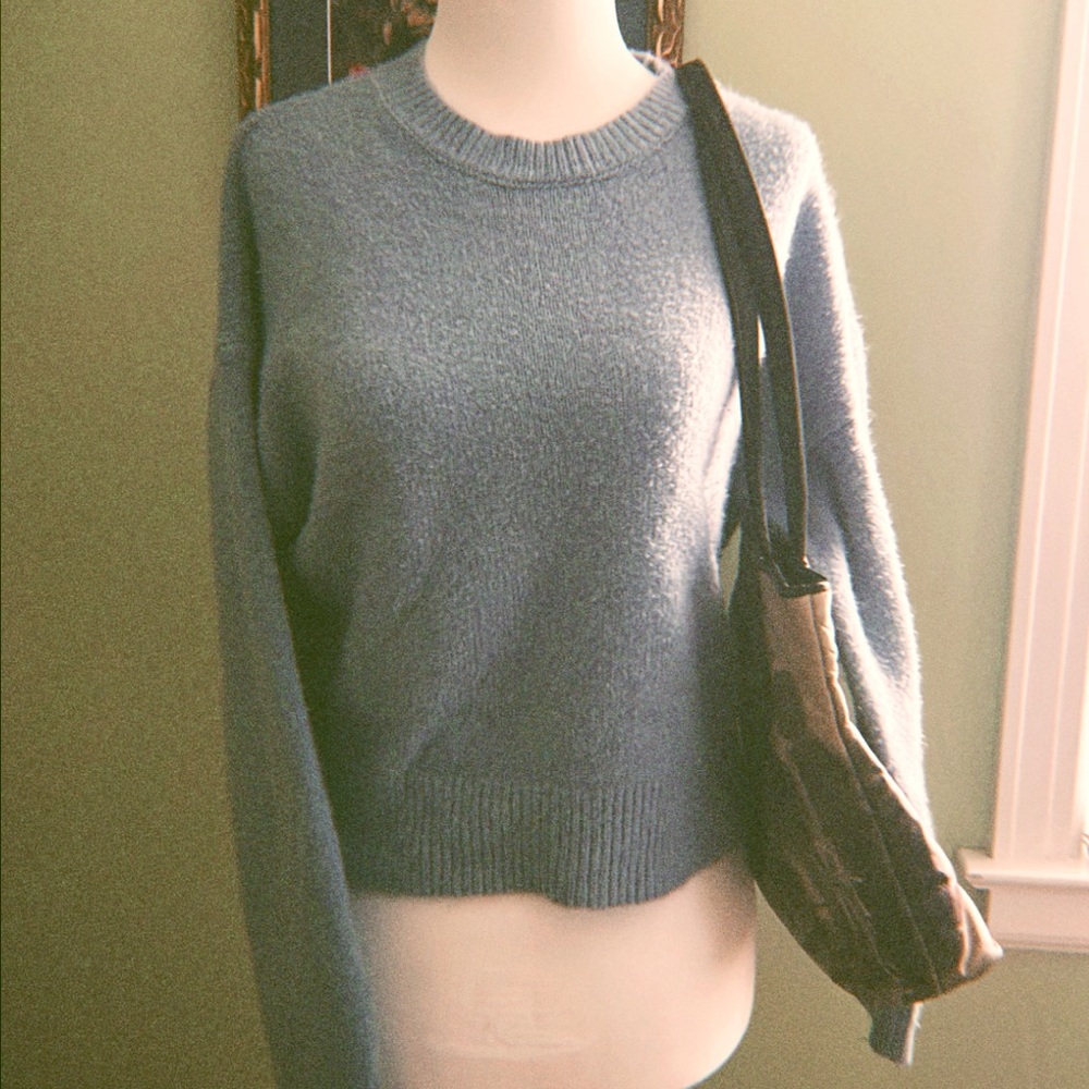 Baby blue comfy sweater.